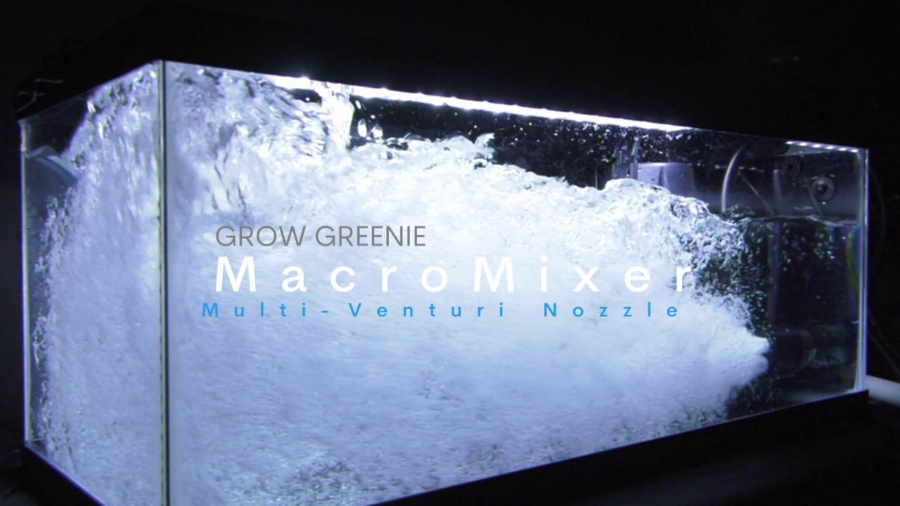 Mix and aerate with this multi-venturi nozzle for hydroponics and aquaponics, the best way to oxygenate hydroponic reservoirs and aquaponic reservoirs, Hydroponic aerator pump nozzle, mix and aerate nutrient reservoirs, Aerate hydroponics without airstone