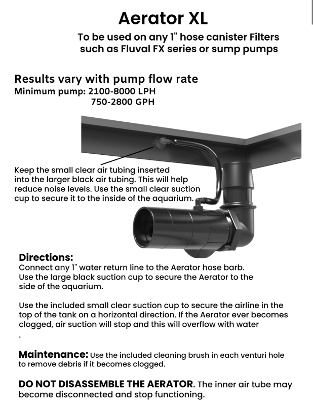 How to use and install the Aerator XL Directions