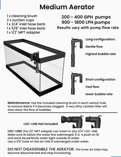 multi-venturi nozzle for aquariums, quiet aquarium oxygen, aquarium oxygen diffuser, quiet air for aquarium, best air bubbler for fish tank, best aquarium bubblers, air stone bubbler, air stone for aquarium, microbubble air stone, properly aerate your aquarium, how to aerate fish tank, Fish tank setup with no air pumps or air stones